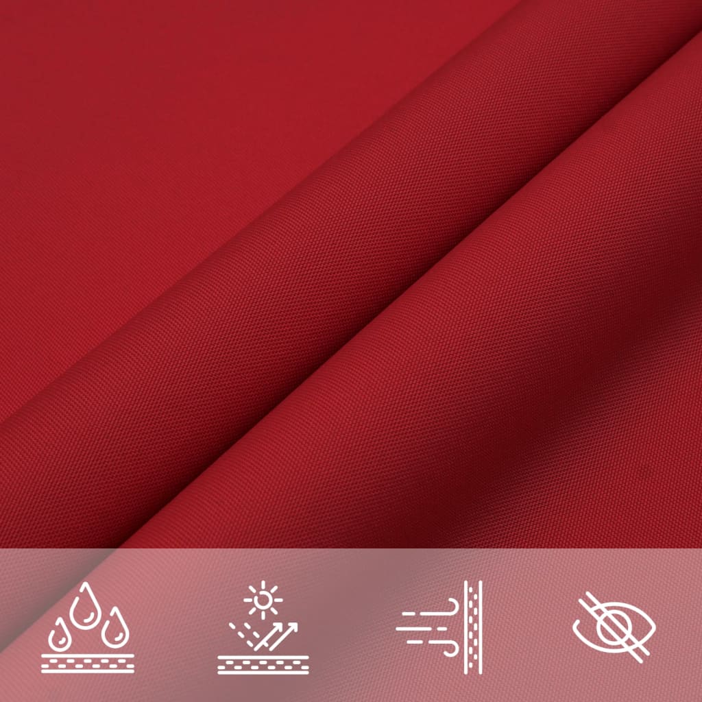 Sun sail, red, 5x7m, Oxford fabric, rectangular