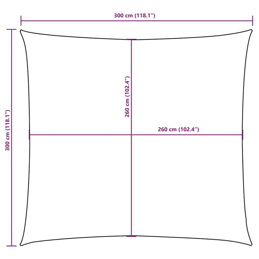 Uždanga nuo saulės, oražinė, 3x3m, oksfordo audinys, kvadratinė