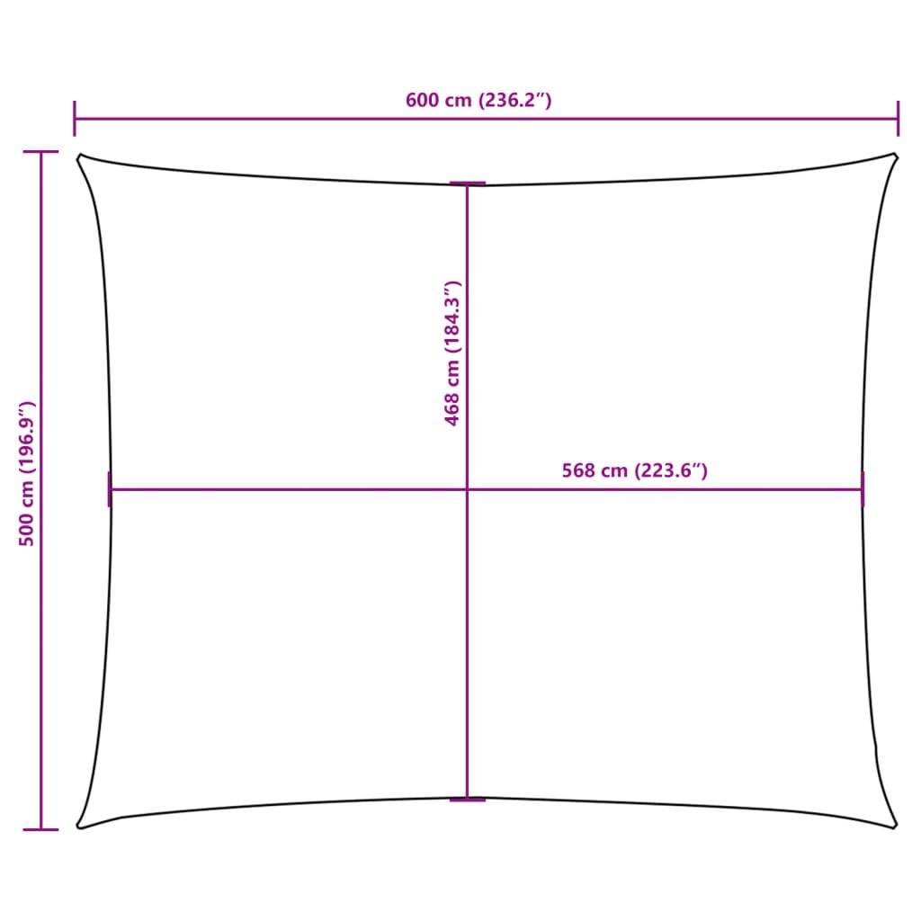 Burė nuo saulės, oranžinė, 5x6m, oksfordo audinys, stačiakampė