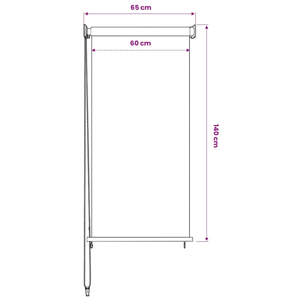 Lauko roletas, smėlio spalvos, 60x140cm