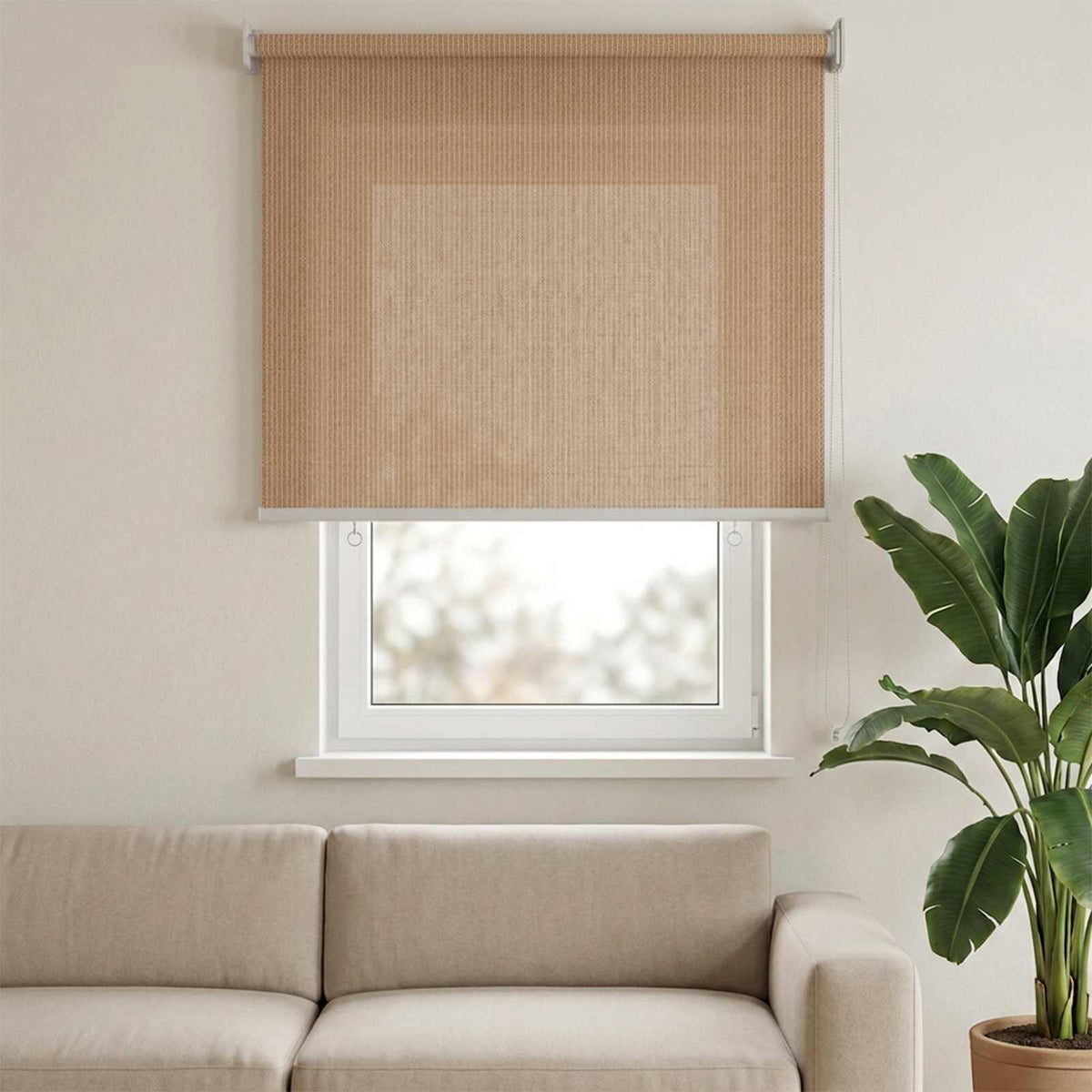 Lauko roletas, 85 (plotis) x 140 (aukštis) cm, smėlio spalvos