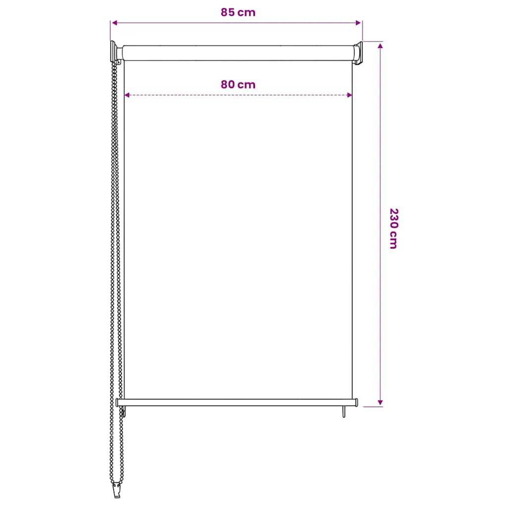 Lauko roletas, smėlio spalvos, 80x230cm