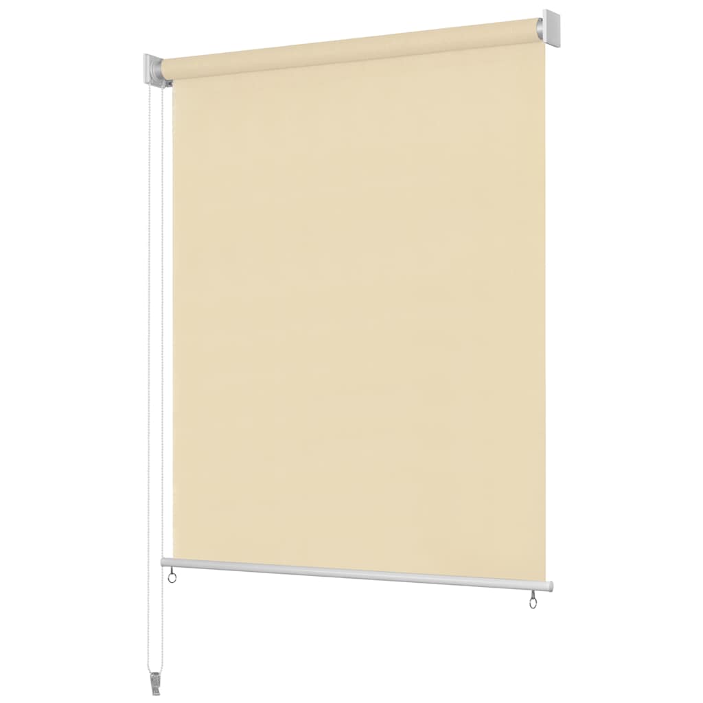 Lauko roletas, kreminės spalvos, 85 (plotis) x 230 (aukštis) cm, HDPE