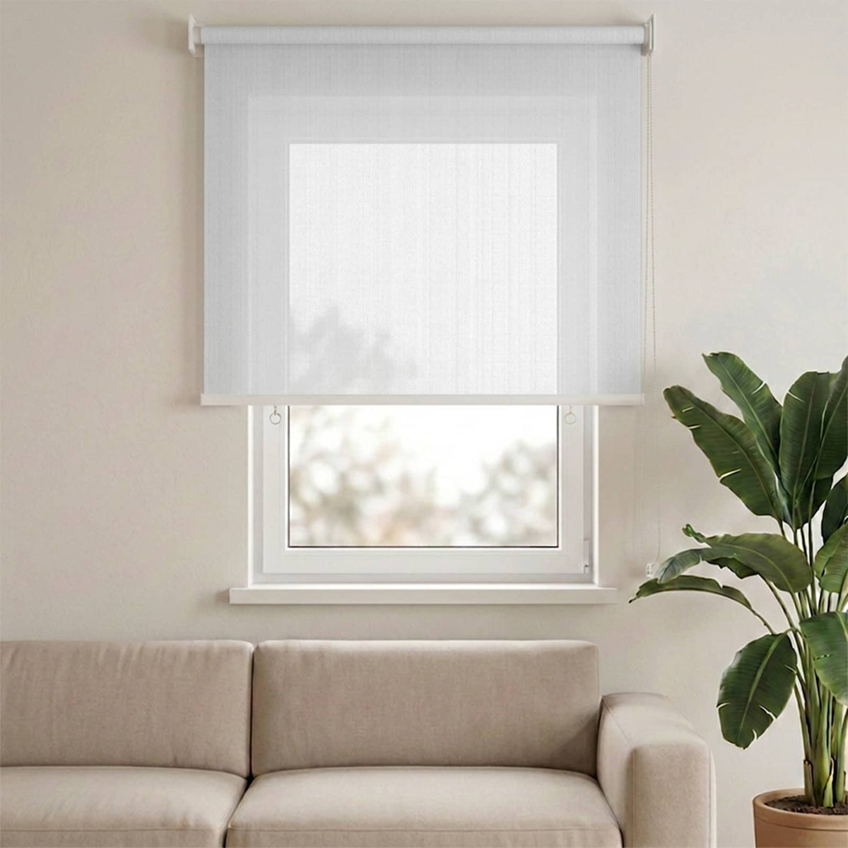 Lauko roletas, baltos spalvos, 60x140cm, HDPE