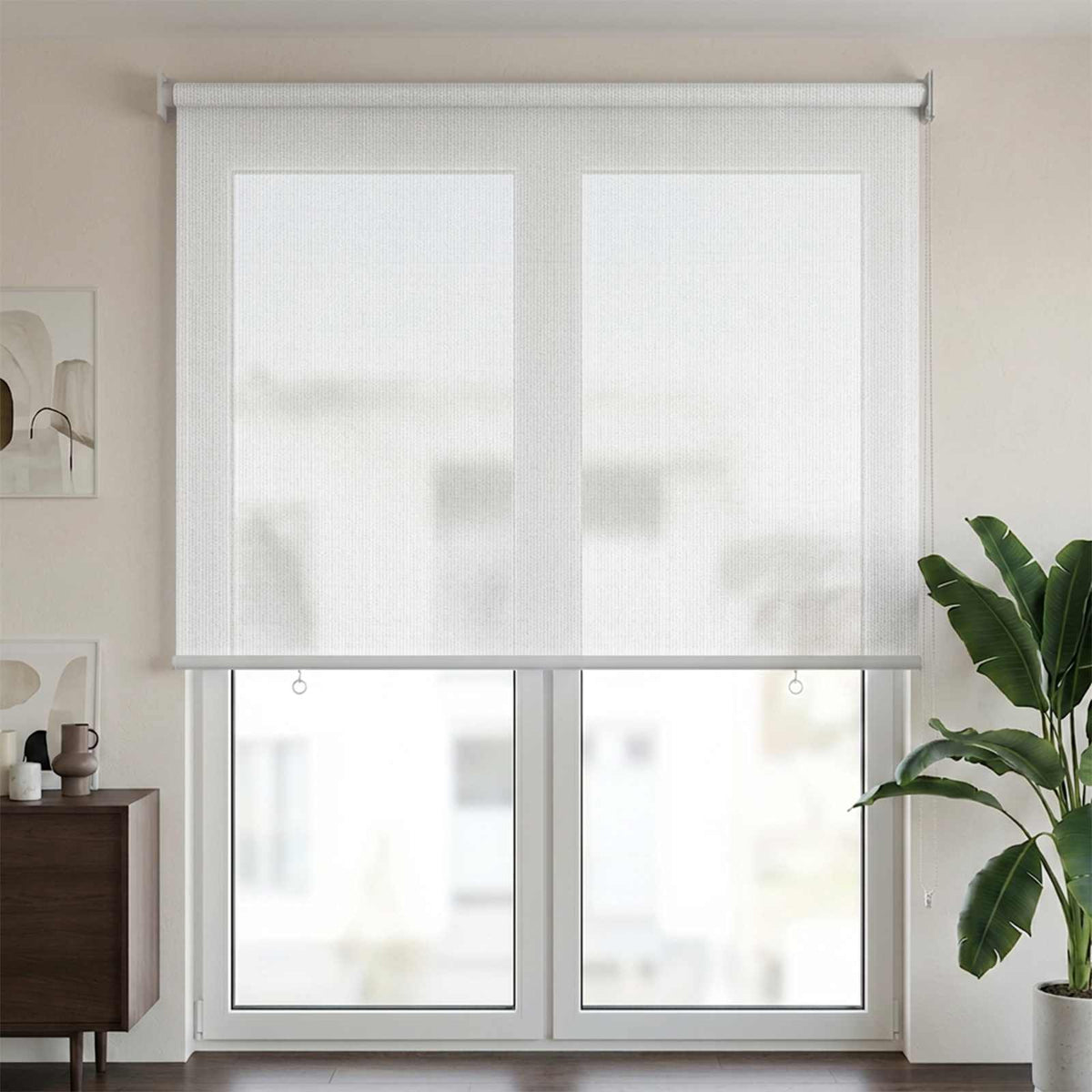 Lauko roletas, baltos spalvos, 60x230cm, HDPE