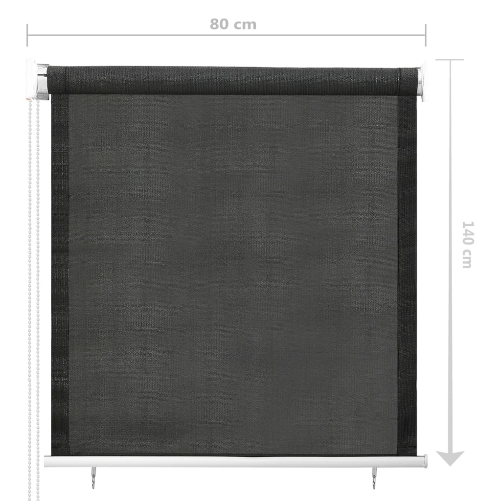 Lauko roletas, antracito spalvos, 80x140cm