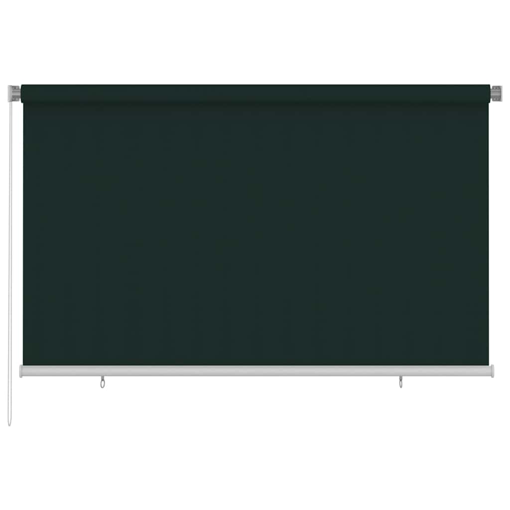 Lauko roletas, 245 (plotis) x 140 (aukštis) cm, tamsiai žalios spalvos, HDPE