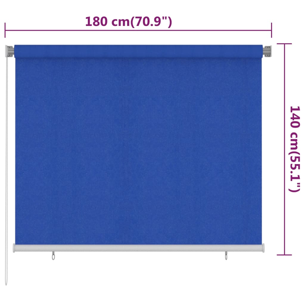 Lauko roletas, mėlynos spalvos, 180x140cm, HDPE