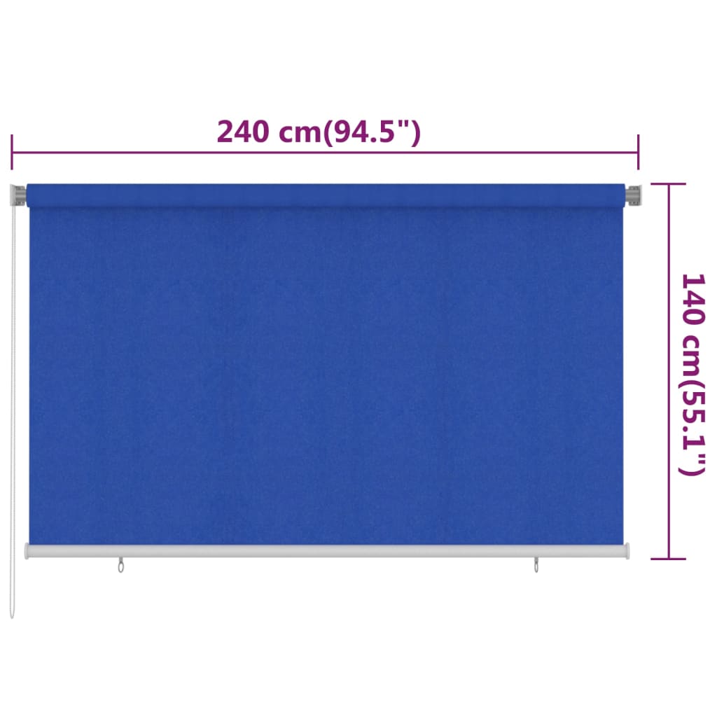 Lauko roletas, mėlynos spalvos, 240x140cm, HDPE