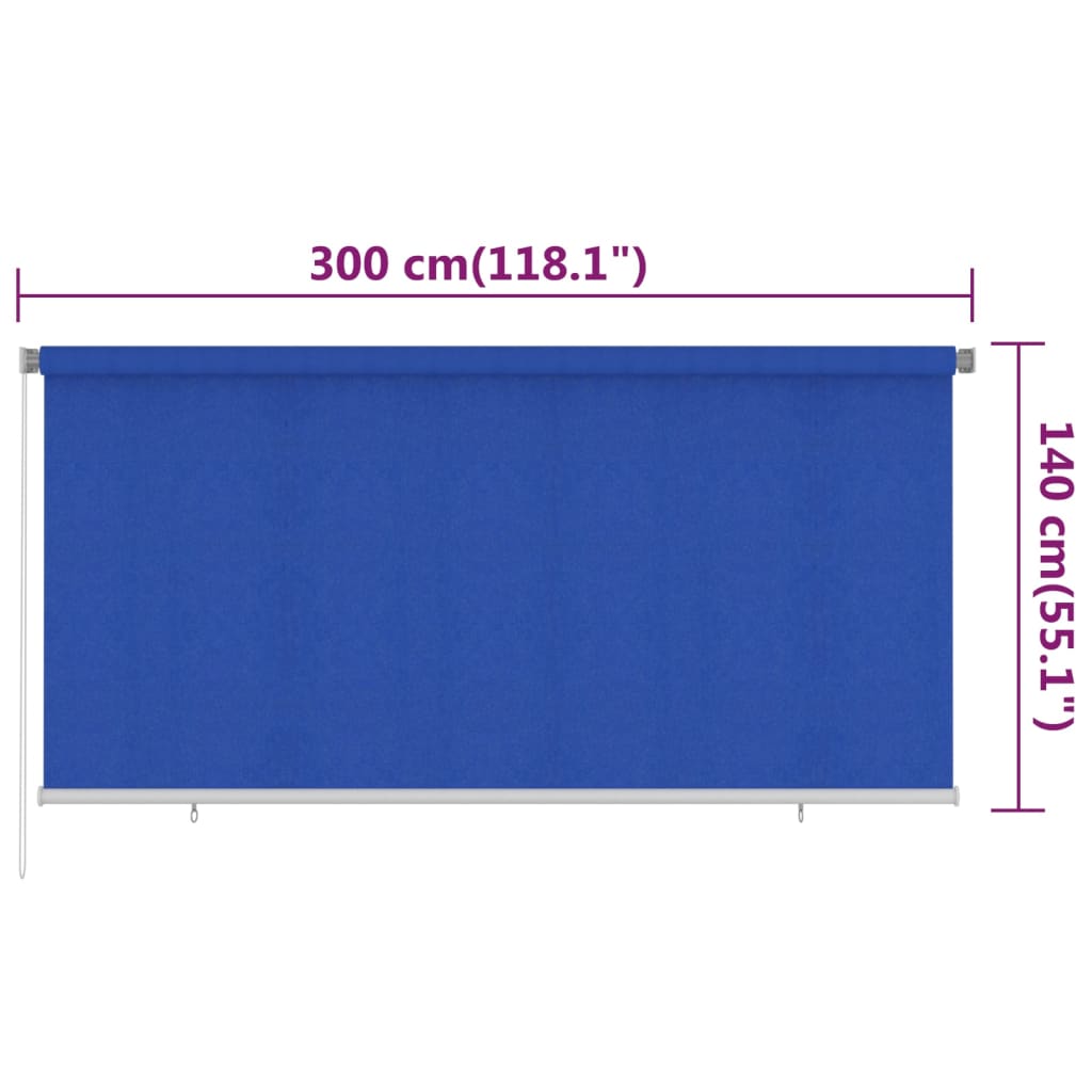 Lauko roletas, mėlynos spalvos, 300x140cm, HDPE