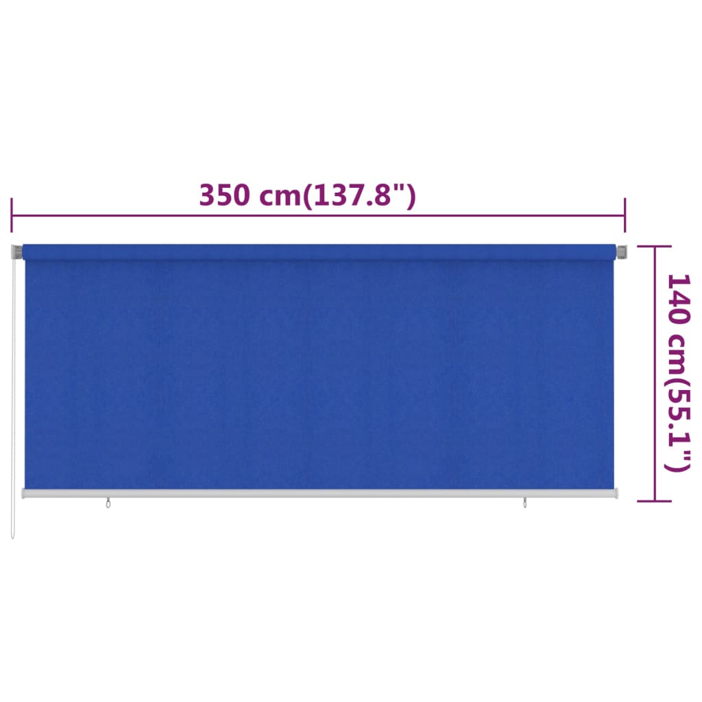 Lauko roletas, mėlynos spalvos, 350x140cm, HDPE