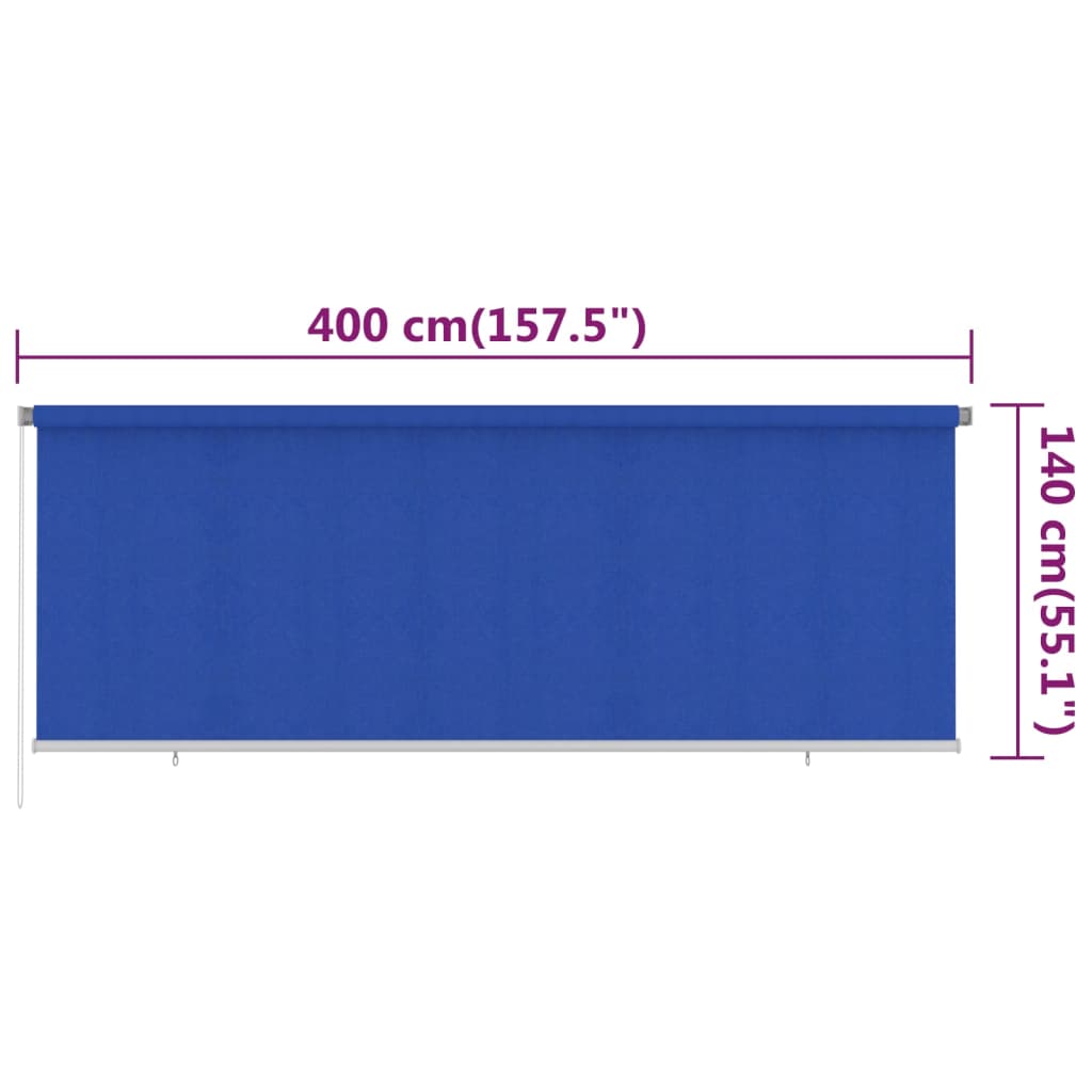 Lauko roletas, mėlynos spalvos, 400x140cm, HDPE