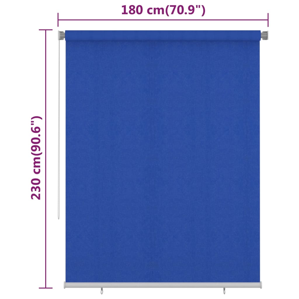 Lauko roletas, mėlynos spalvos, 180x230cm, HDPE