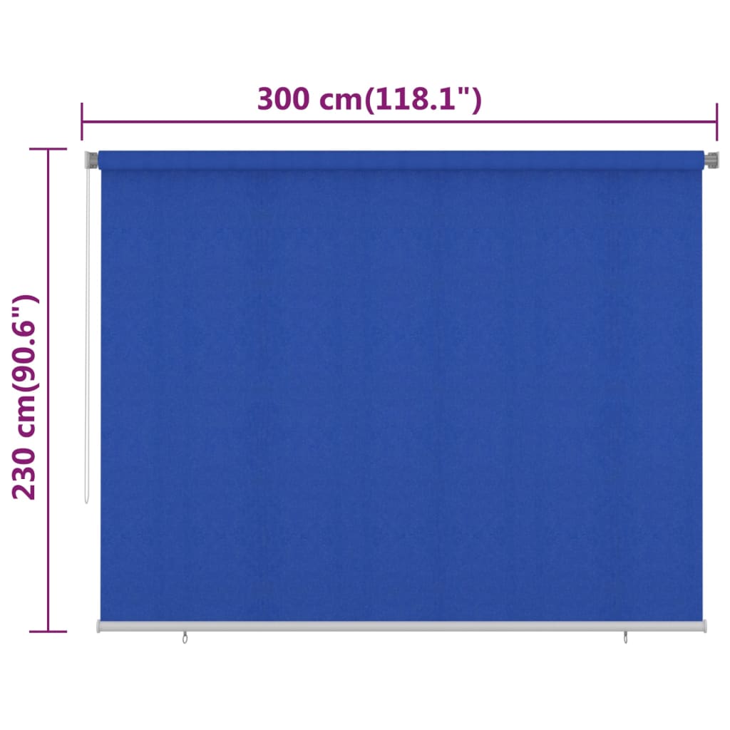 Lauko roletas, mėlynos spalvos, 300x230cm, HDPE