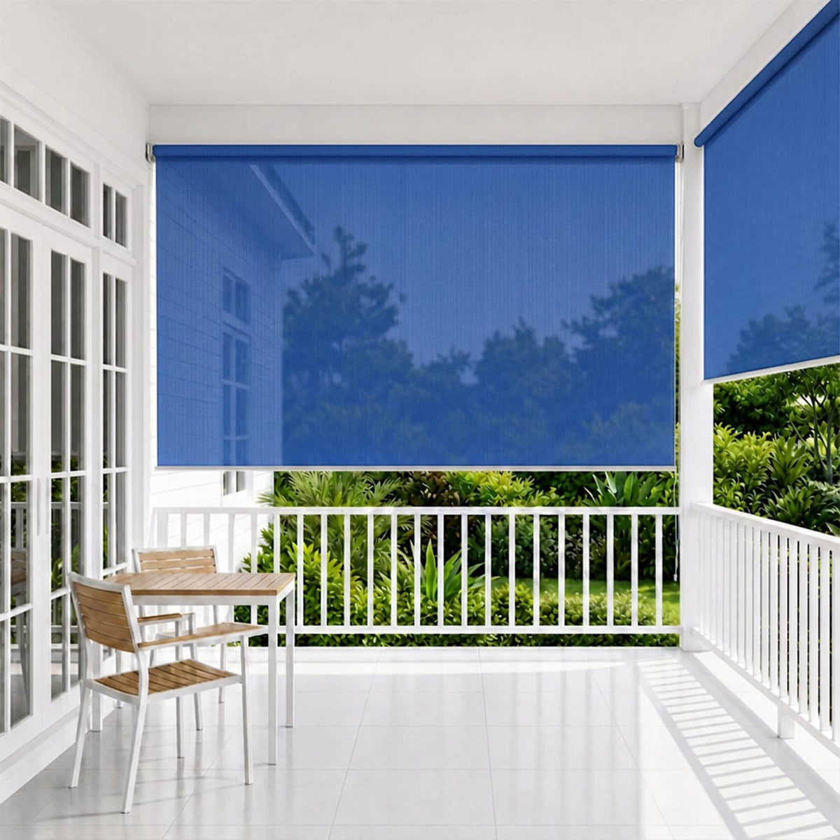 Lauko roletas, mėlynos spalvos, 350x230cm, HDPE