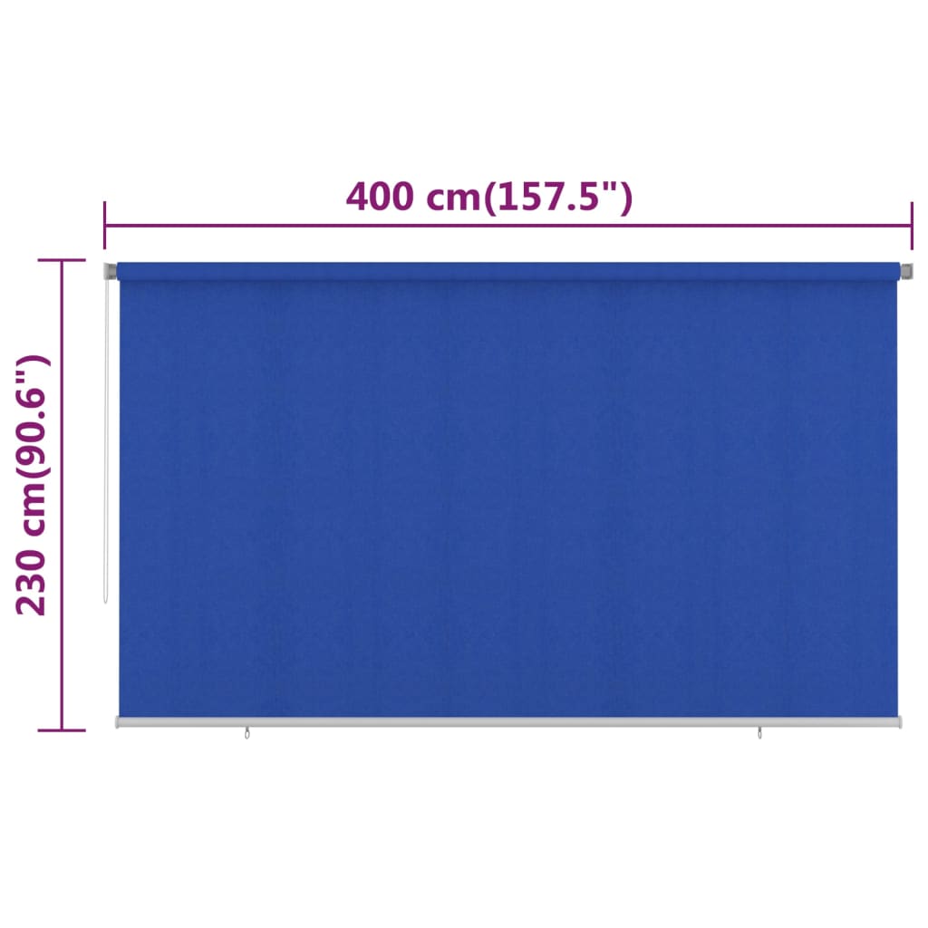 Lauko roletas, mėlynos spalvos, 400x230cm, HDPE