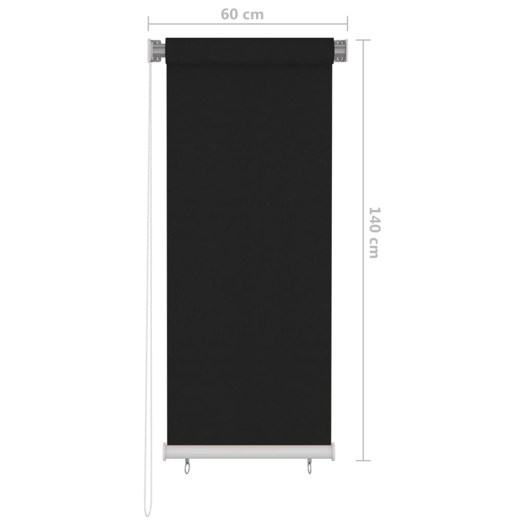 Lauko roletas, juodos spalvos, 60x140cm