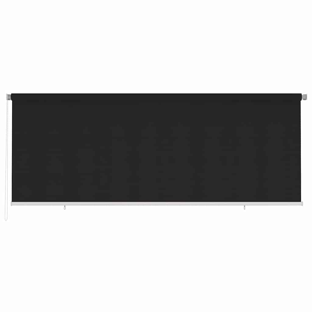 Lauko roletas, 405 (plotis) x 140 (aukštis) cm, juodos spalvos, HDPE
