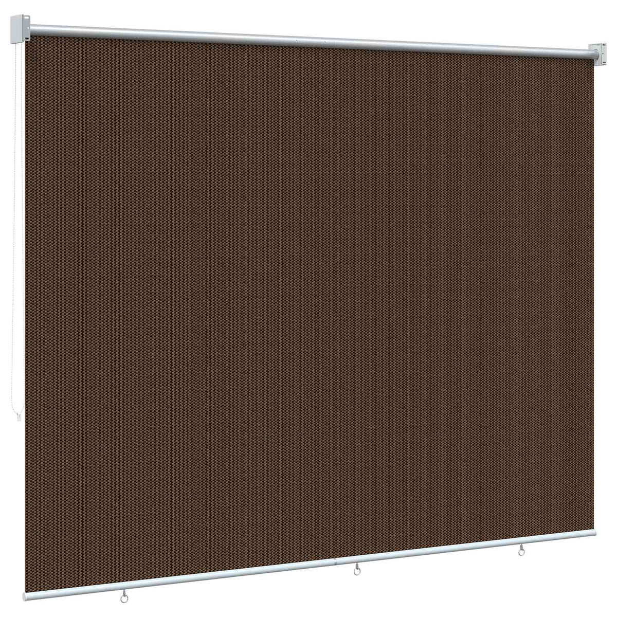 Lauko roletas, 185 (plotis) x 140 (aukštis) cm, rudos spalvos, HDPE
