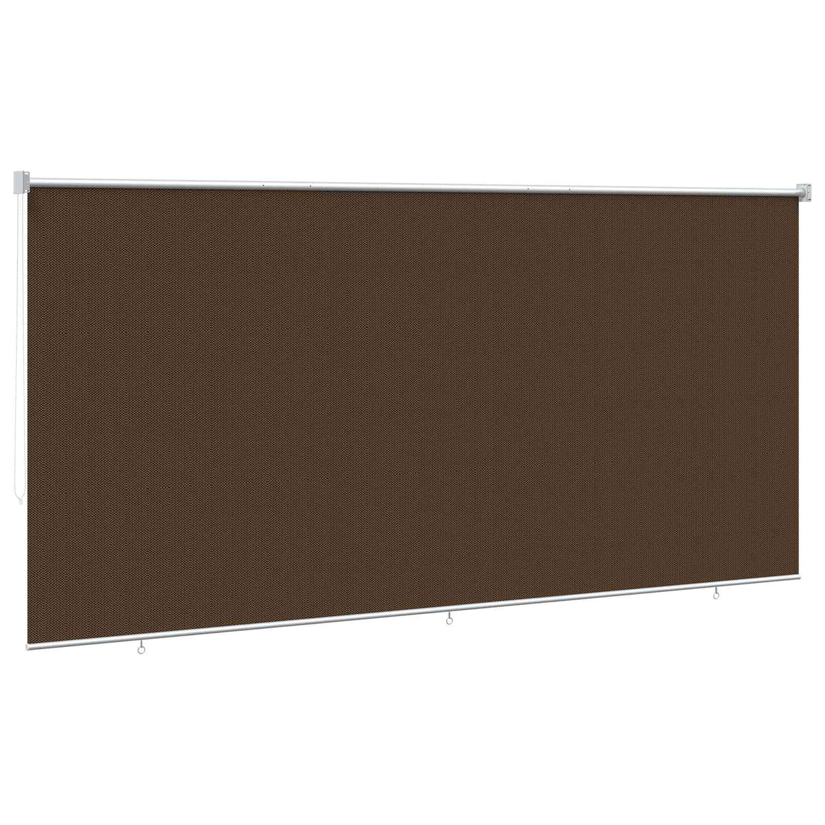 Lauko roletas, 245 (plotis) x 140 (aukštis) cm, rudos spalvos, HDPE