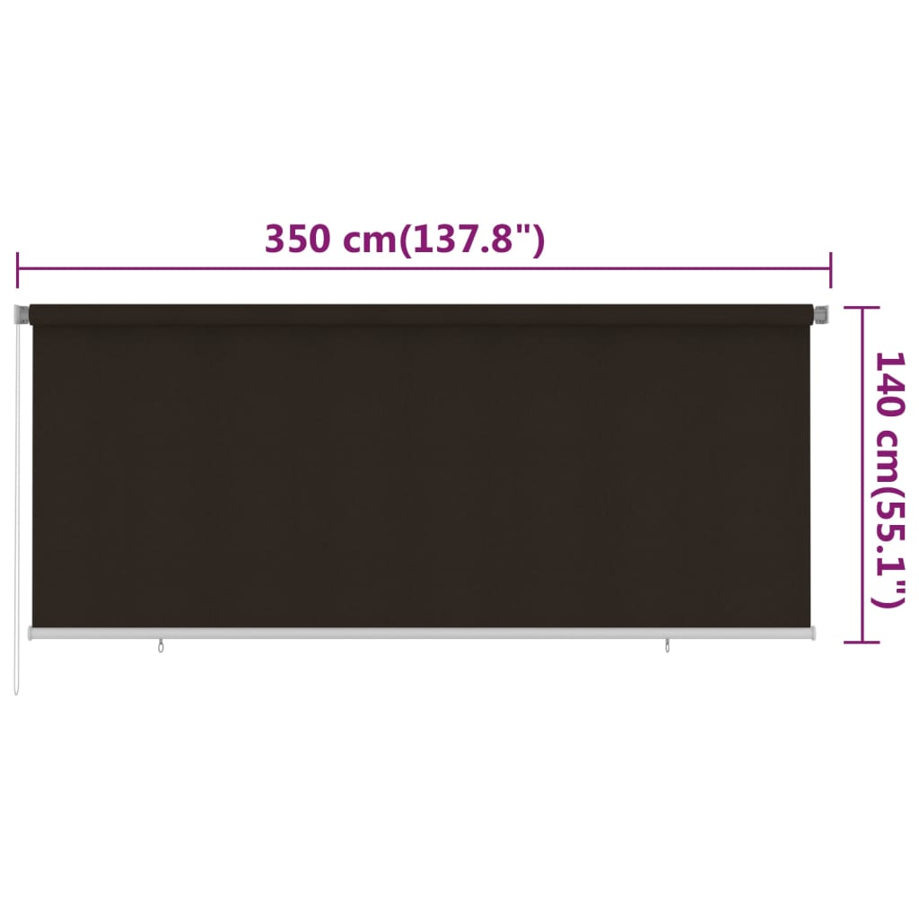 Lauko roletas, rudos spalvos, 350x140cm, HDPE