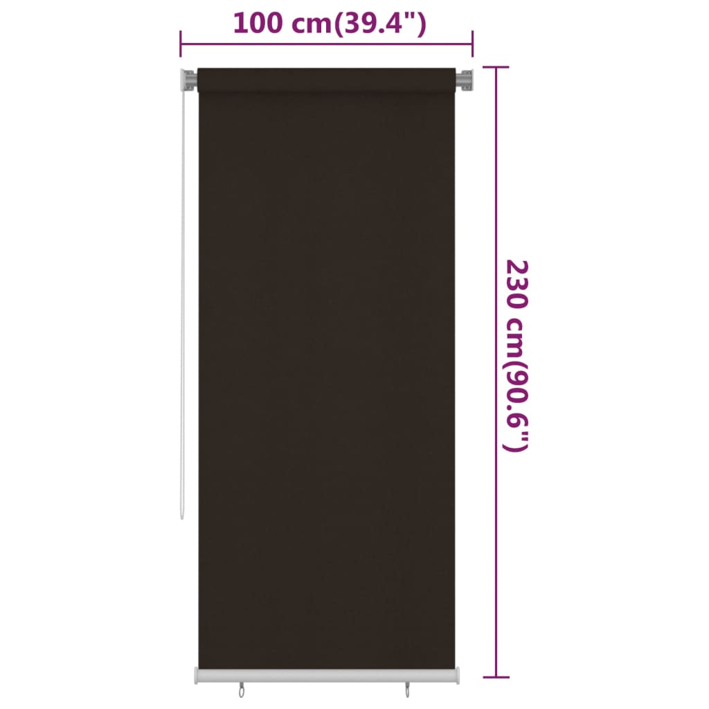 Lauko roletas, rudos spalvos, 100x230cm, HDPE