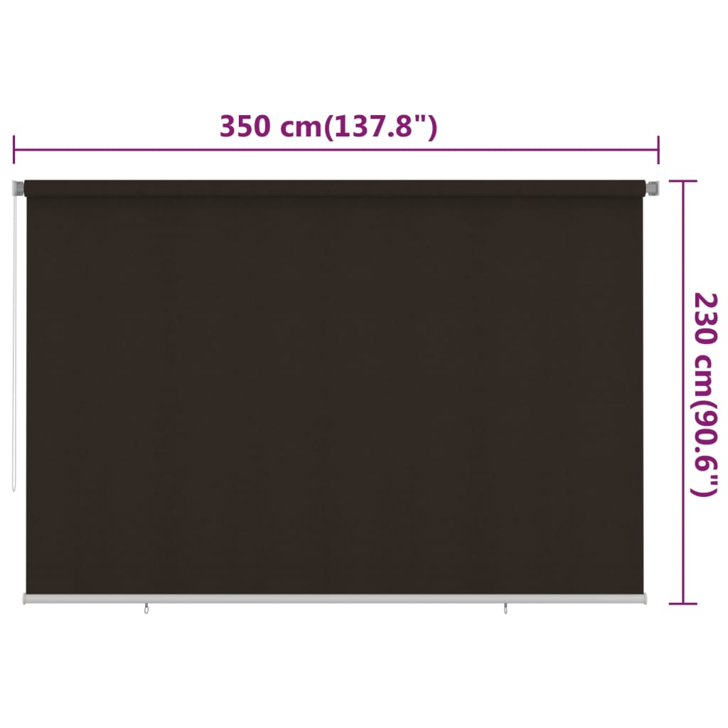 Lauko roletas, rudos spalvos, 350x230cm, HDPE