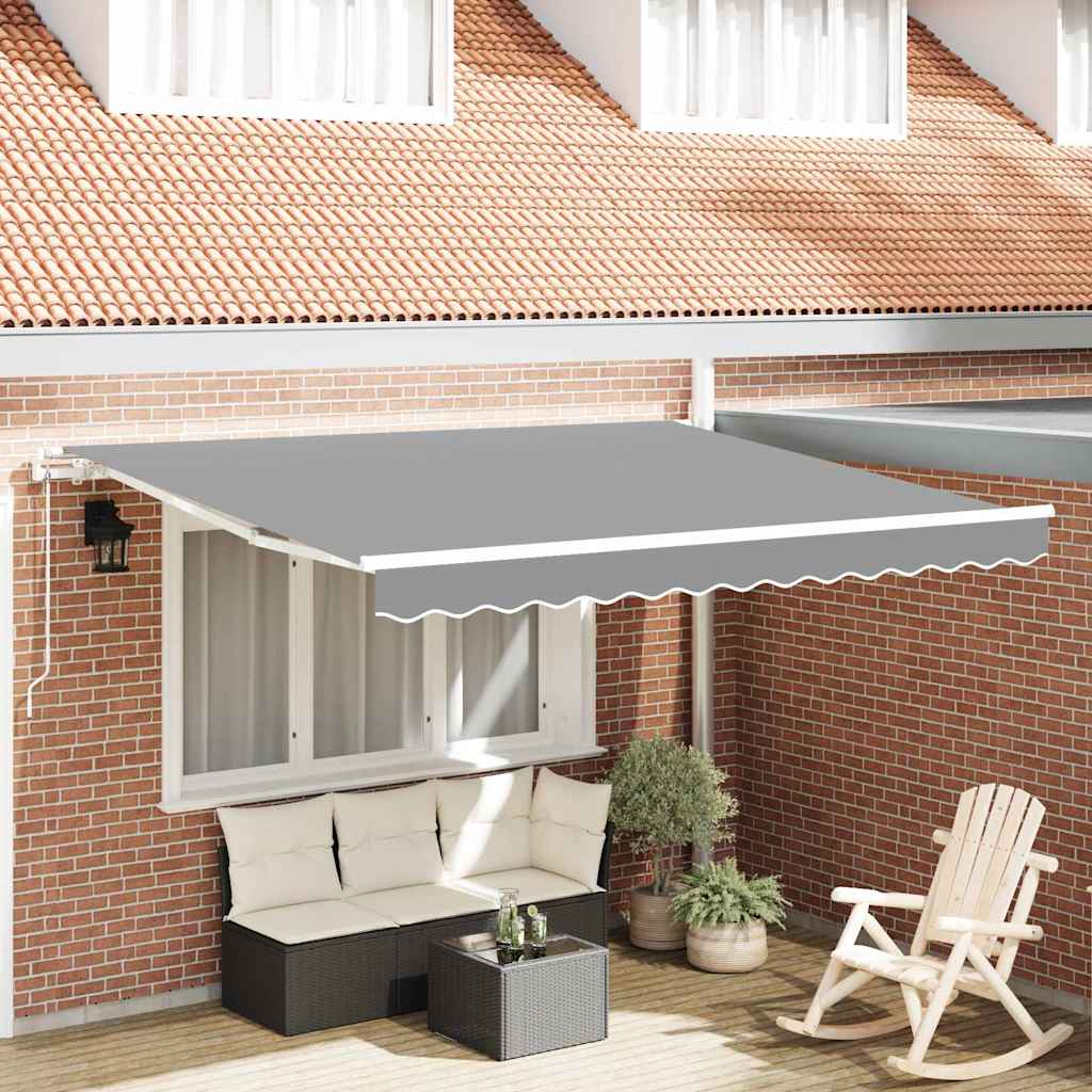 Retractable Awning White 3 x 2.5 m Metal