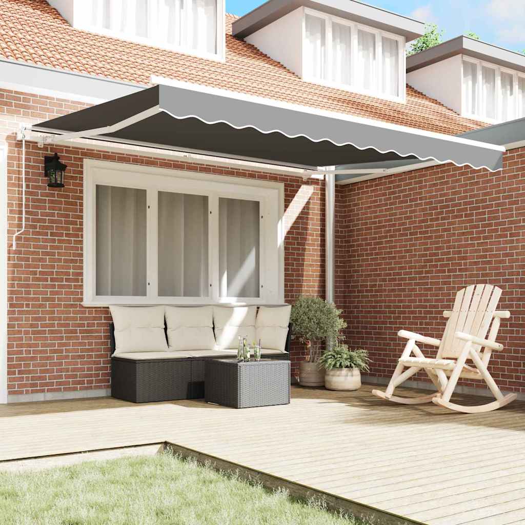 Retractable Awning White 3 x 2.5 m Metal