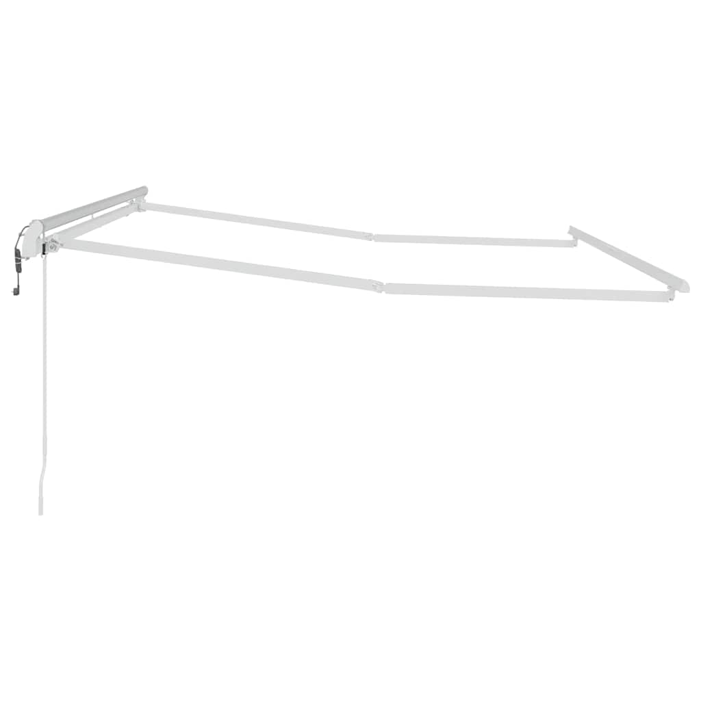 Retractable Awning White 3 x 2.5 m Metal