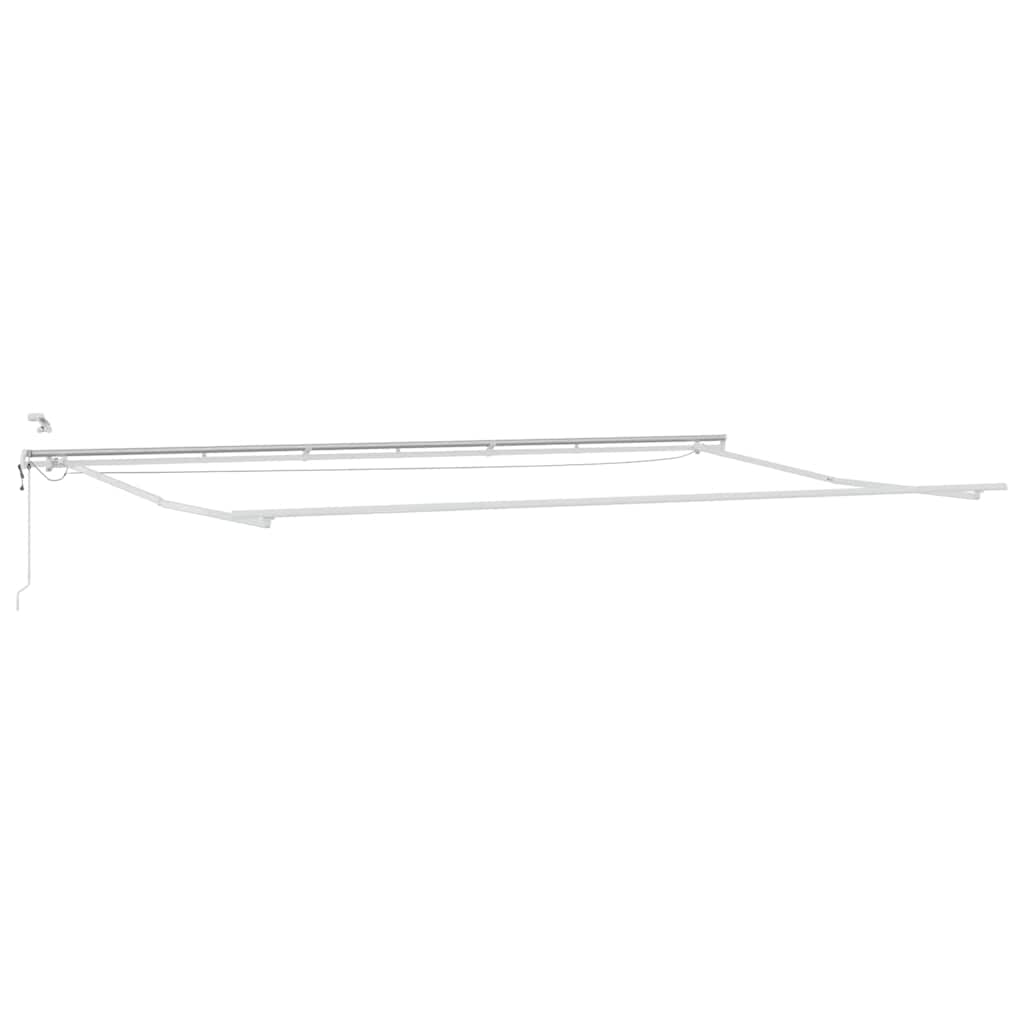 Gazebo with manual operation White 6 x 3 m metal