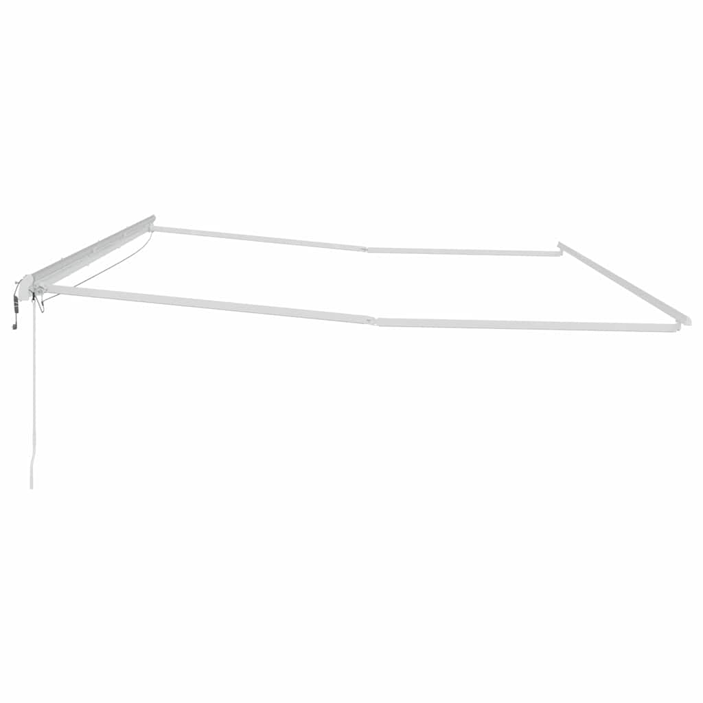 Gazebo with manual operation White 6 x 3 m metal