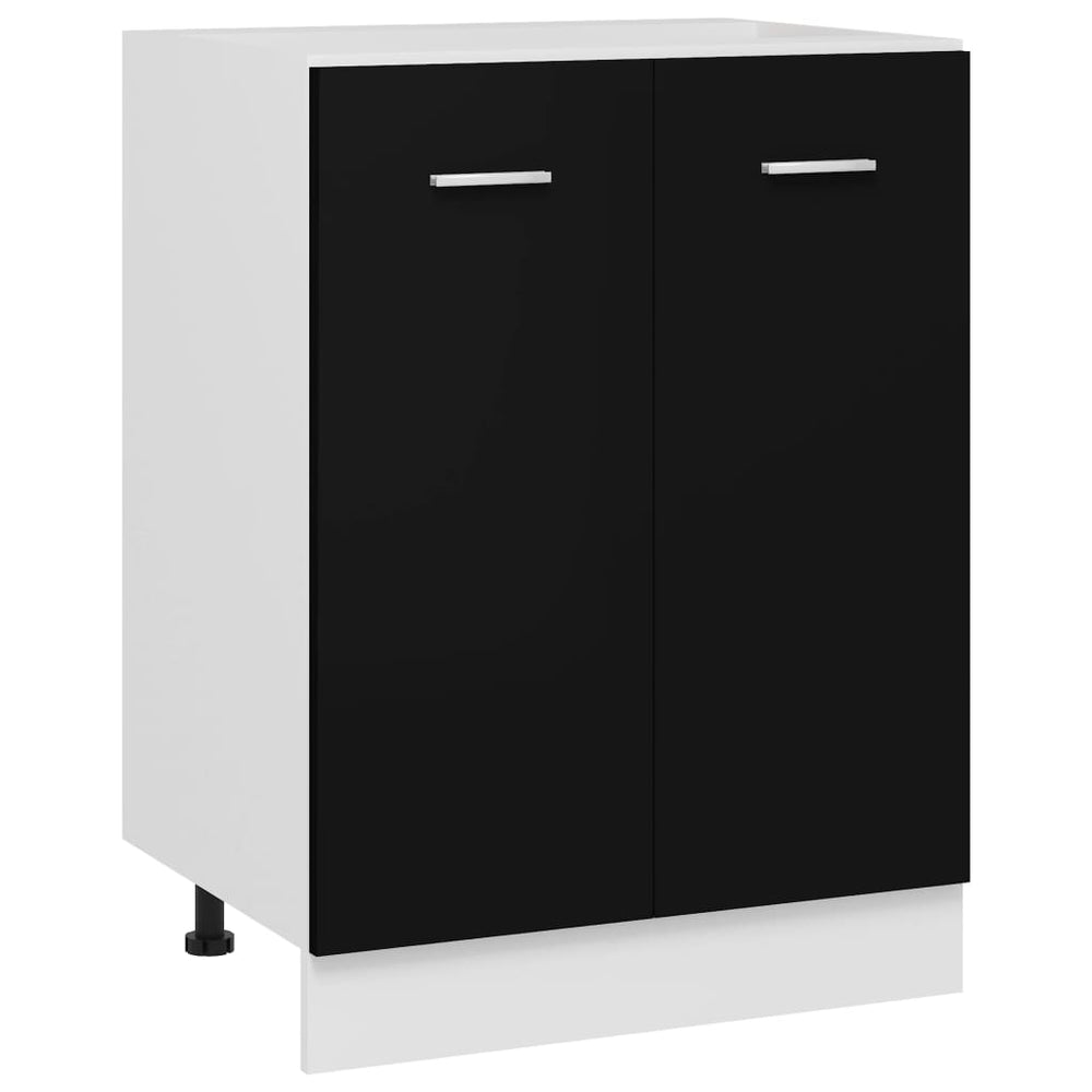 Base cabinet, "Lyon", black, 60x46x81.5cm