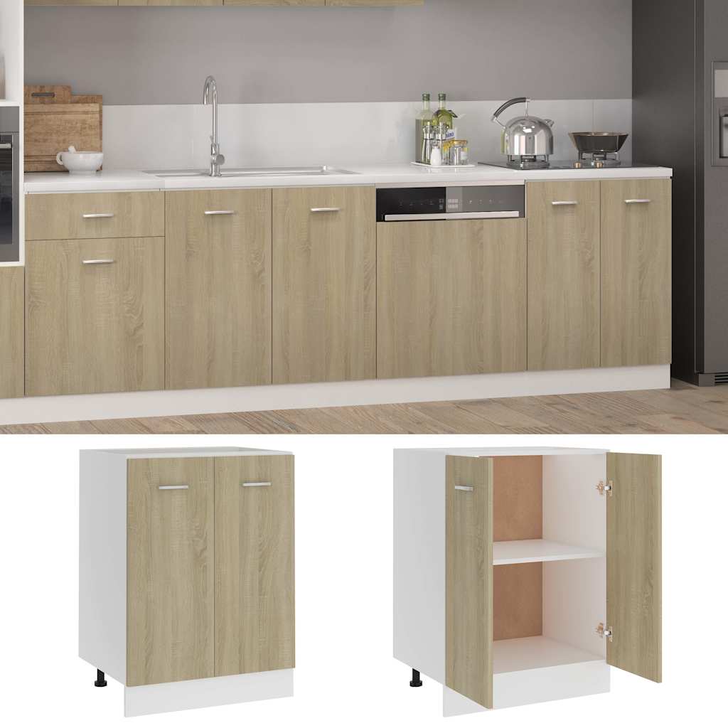 Base cabinet, "Lyon", Sonoma oak, 60x46x81.5cm