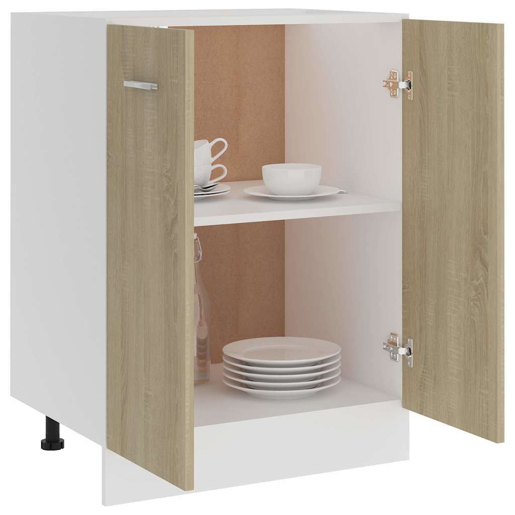 Base cabinet, "Lyon", Sonoma oak, 60x46x81.5cm