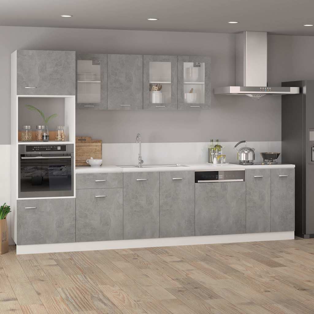 Base cabinet, "Lyon", concrete gray, 60x46x81.5cm