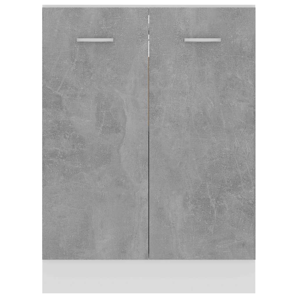 Base cabinet, "Lyon", concrete gray, 60x46x81.5cm
