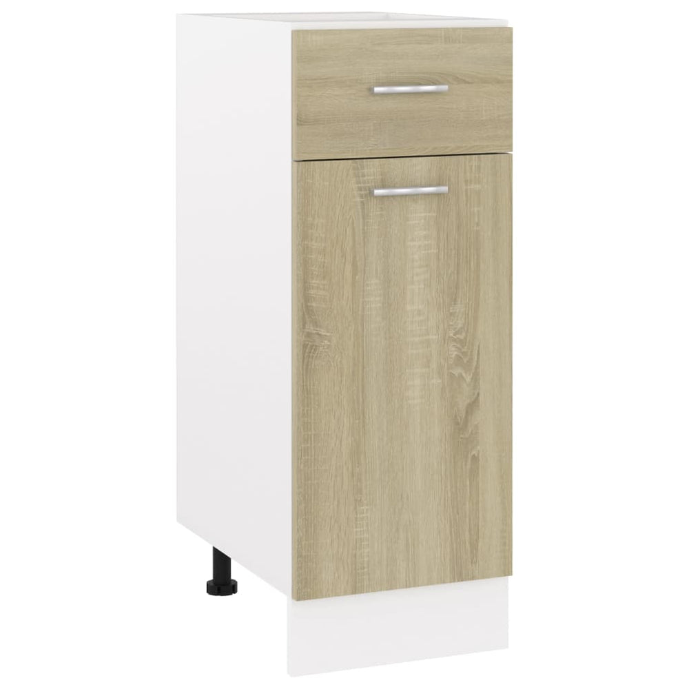 Base cabinet with drawer, "Lyon", oak, 30x46x81.5cm