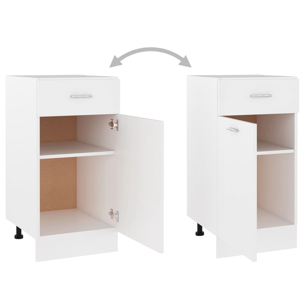 Base cabinet with a drawer, "Lyon", white, 40x46x81.5cm