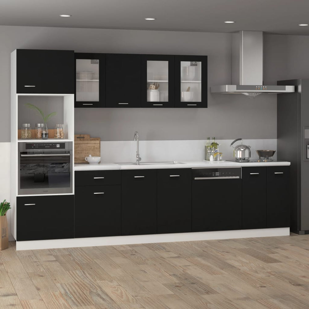 Base cabinet with drawer, "Lyon", black, 50x46x81.5cm