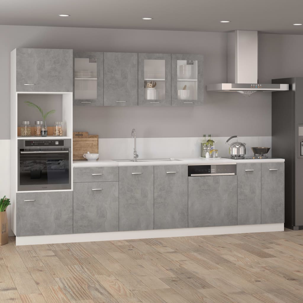 Base cabinet with a drawer, "Lyon", concrete, 50x46x81.5cm