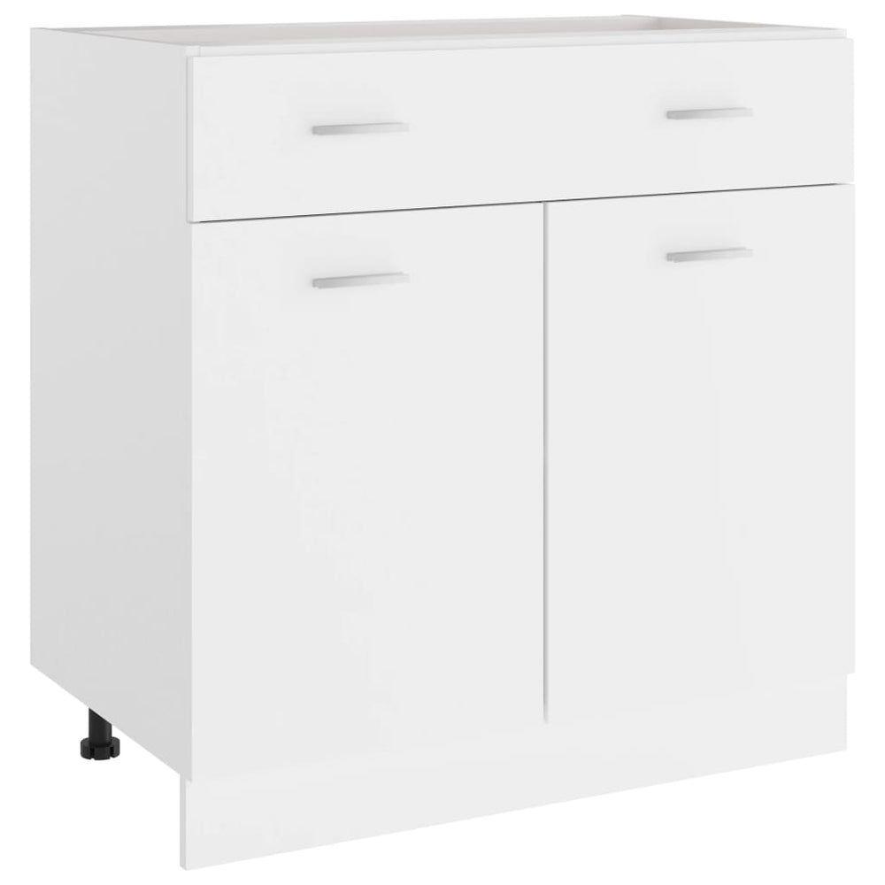 Base cabinet with drawer, "Lyon", white, 80x46x81.5cm