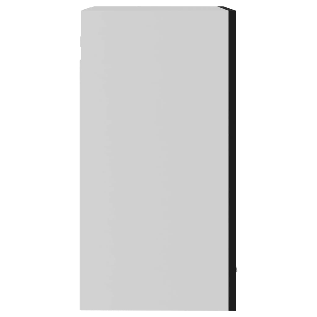 Wall-mounted glass cabinet, "Lyon", black, 40x31x60cm