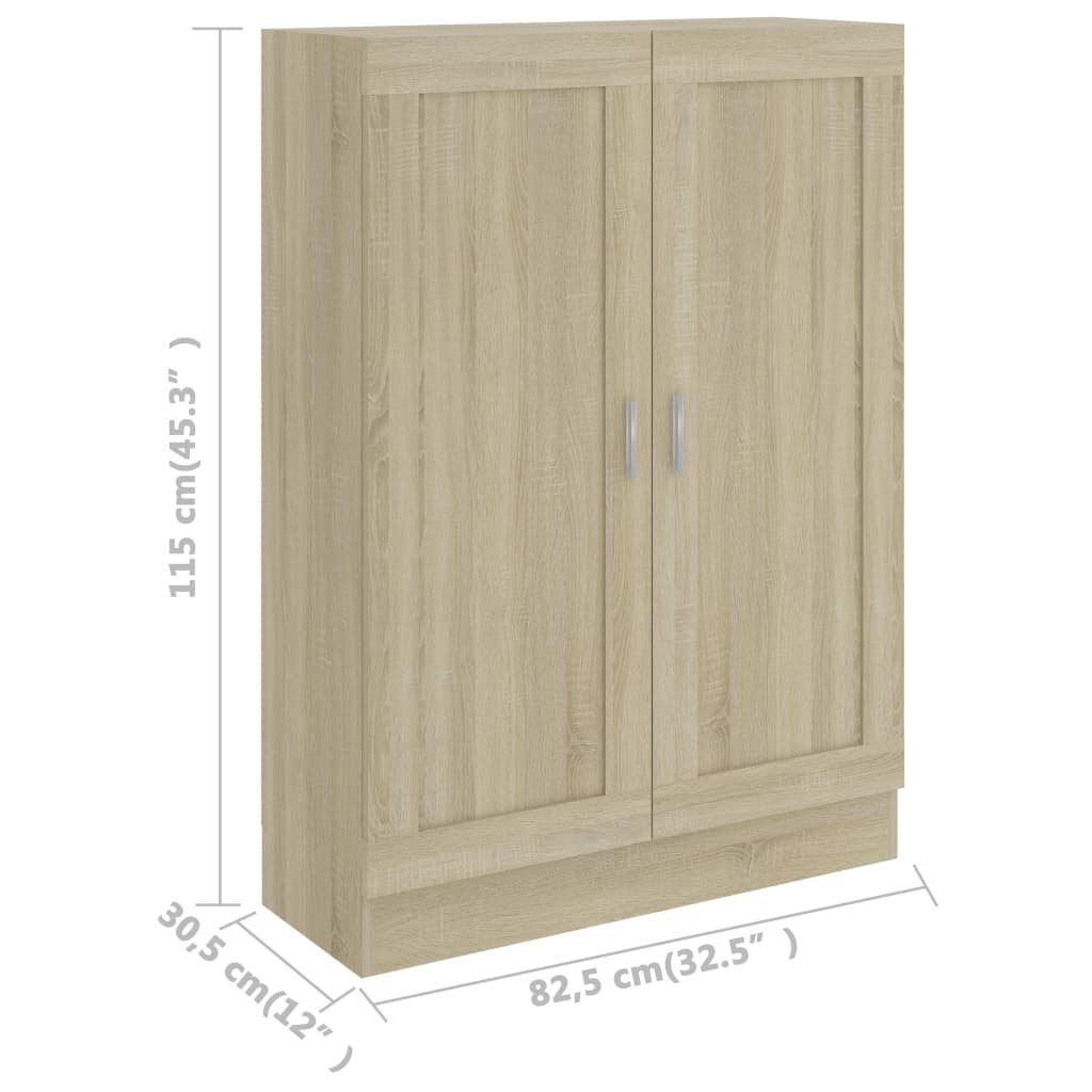 Bookcase, Sonoma oak, 82.5x30.5x115cm, wood