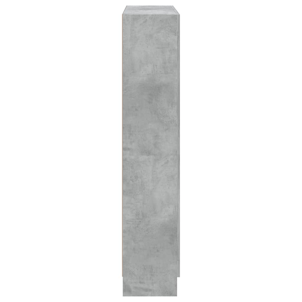 Spintelė knygoms, betono pilka, 82,5x30,5x150cm, mediena