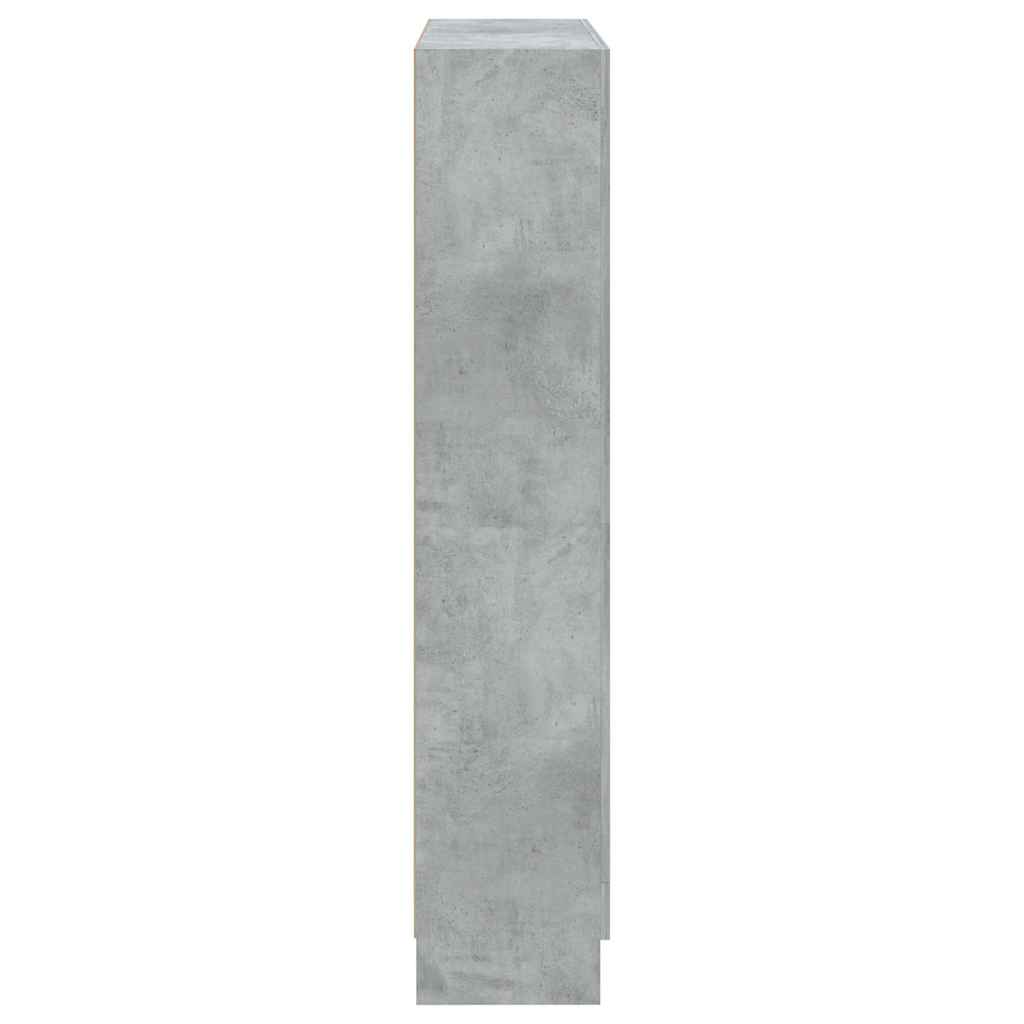 Spintelė knygoms, betono pilka, 82,5x30,5x150cm, mediena