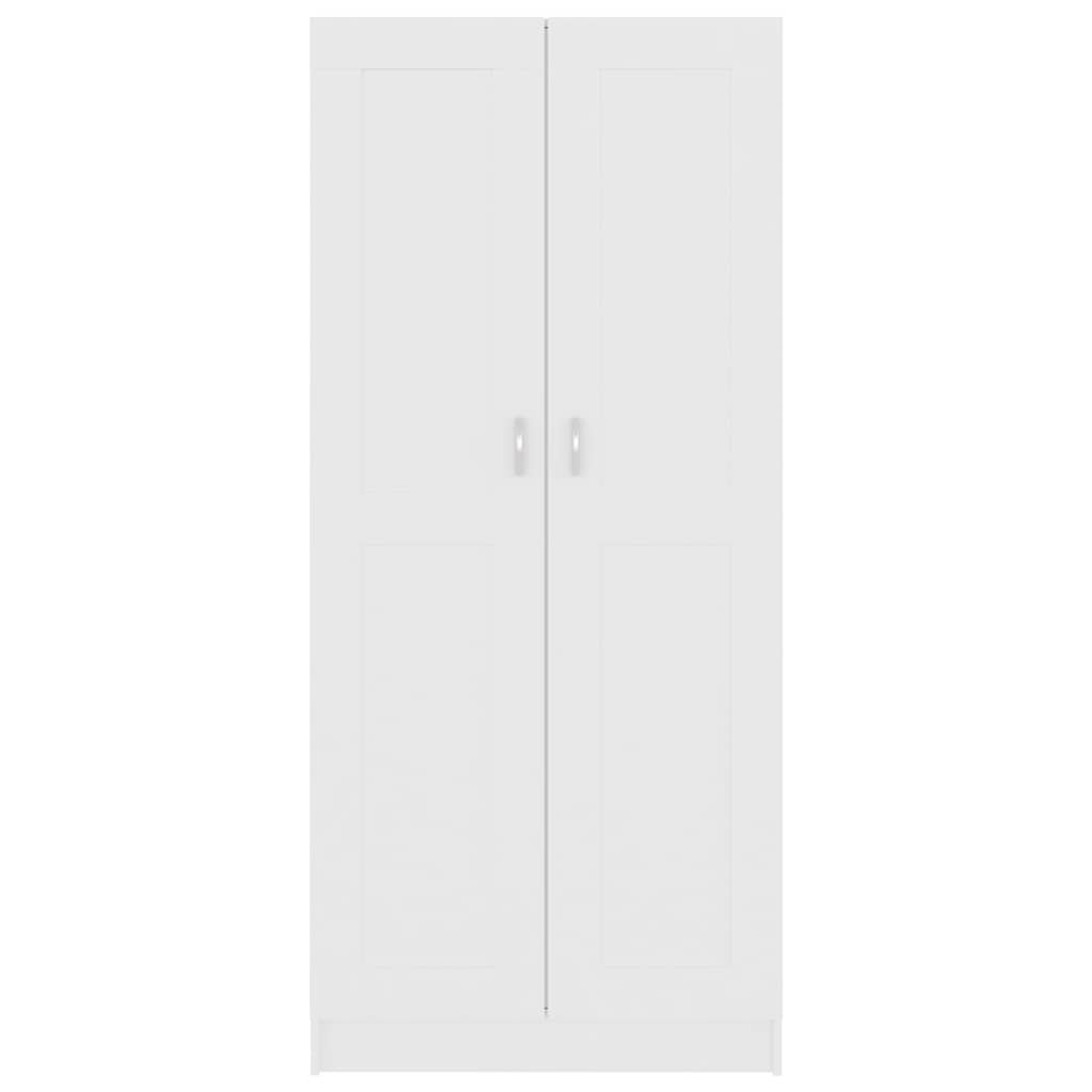 Grāmatu skapis, balts, 82,5x30,5x185,5cm, apstrādāta koksne