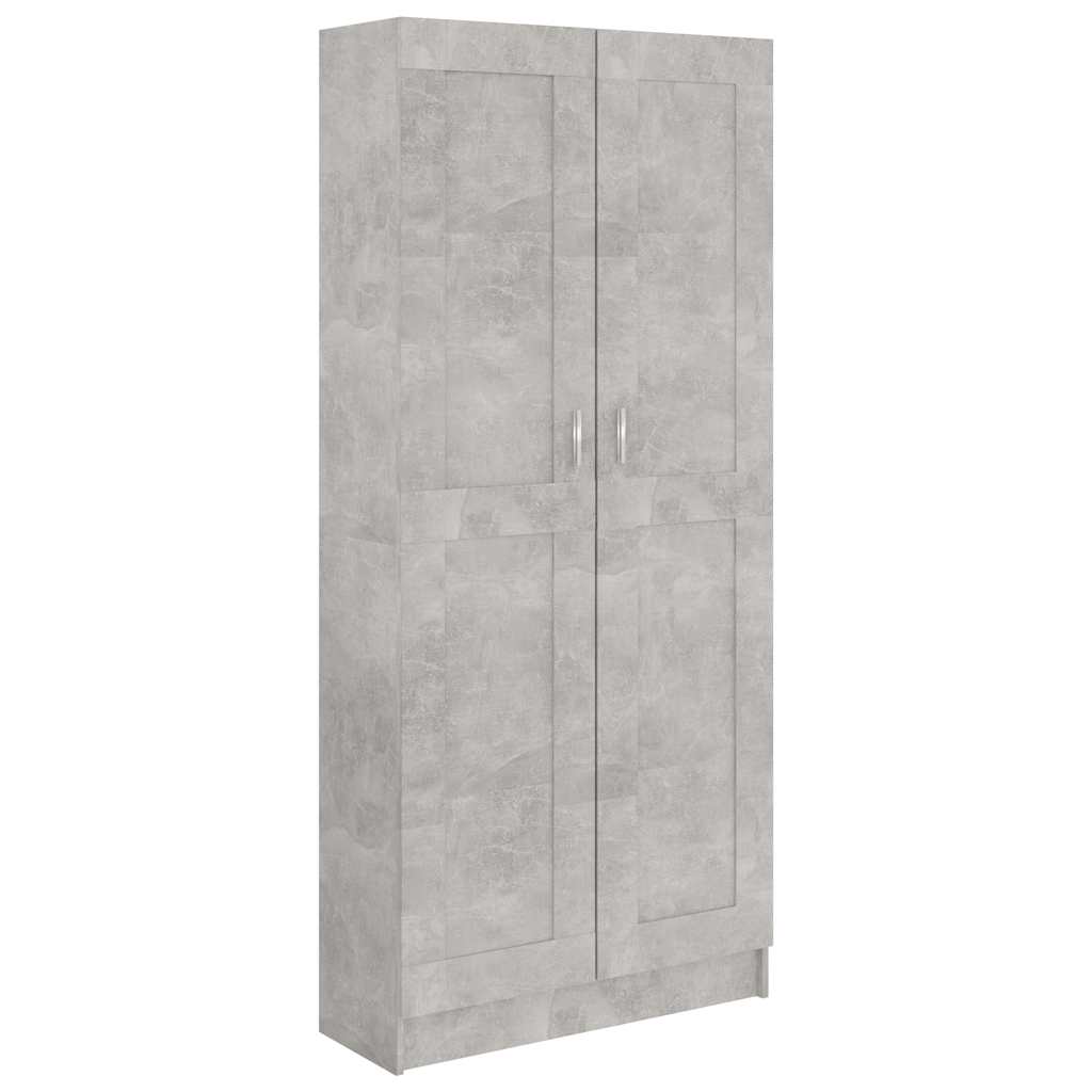 Spintelė knygoms, betono, 82,5x30,5x185,5cm, apdirbta mediena