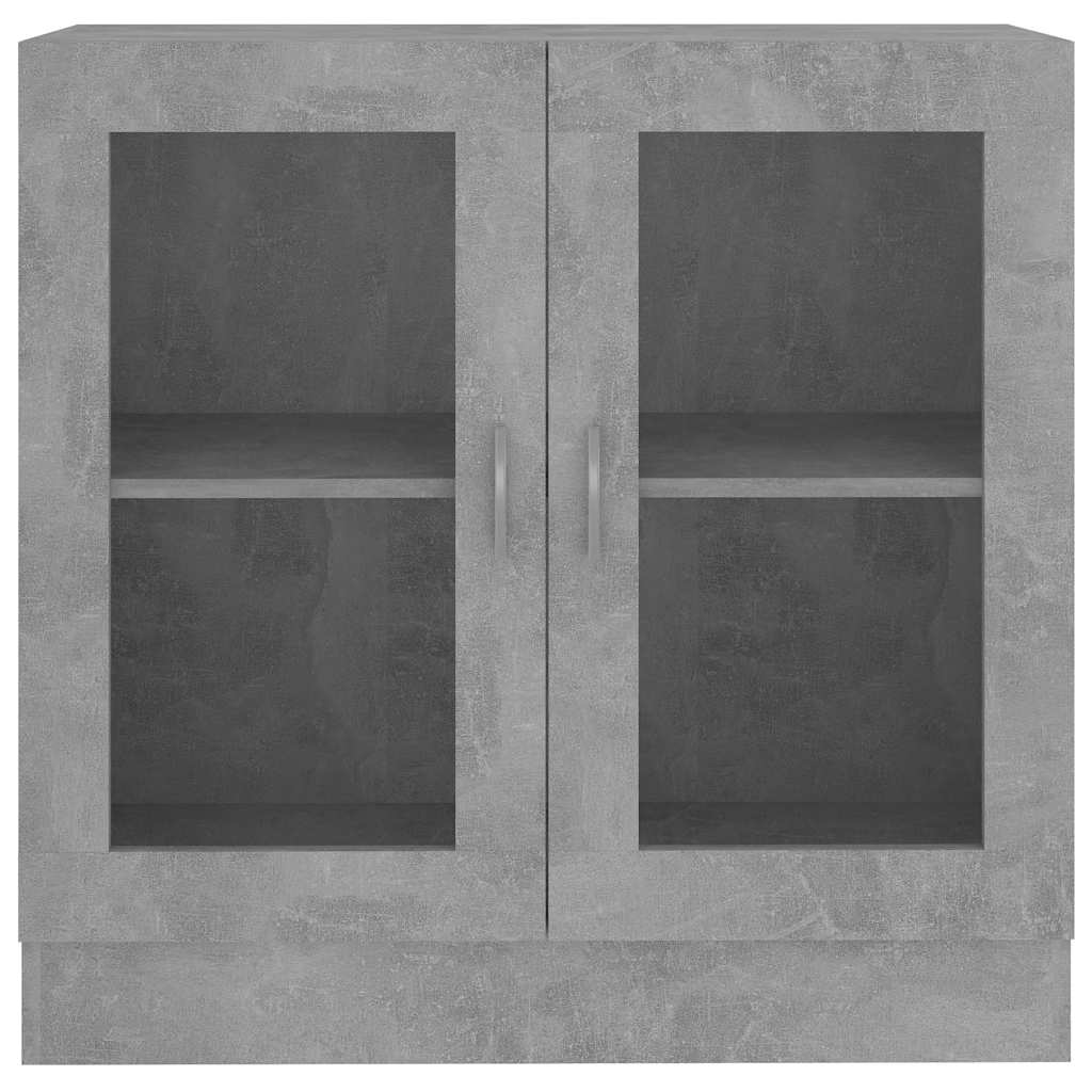 Vitrininė spintelė, betono, 82,5x30,5x80cm, apdirbta mediena
