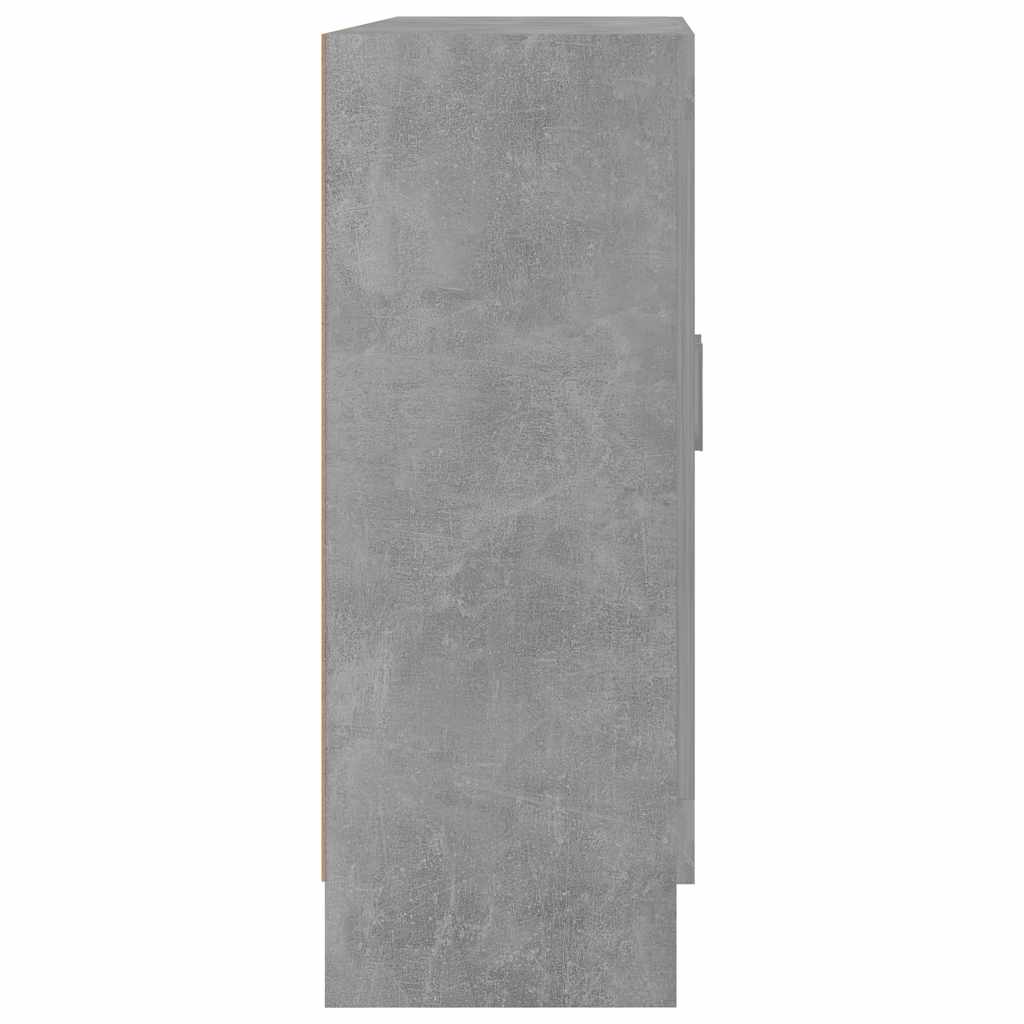 Vitrininė spintelė, betono, 82,5x30,5x80cm, apdirbta mediena